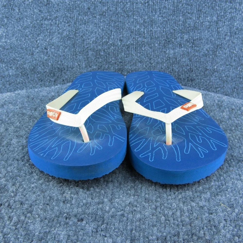 Koa kea  Men Flip Flop Sandals‎ White Synthetic Slip On Size 11.5 Medium